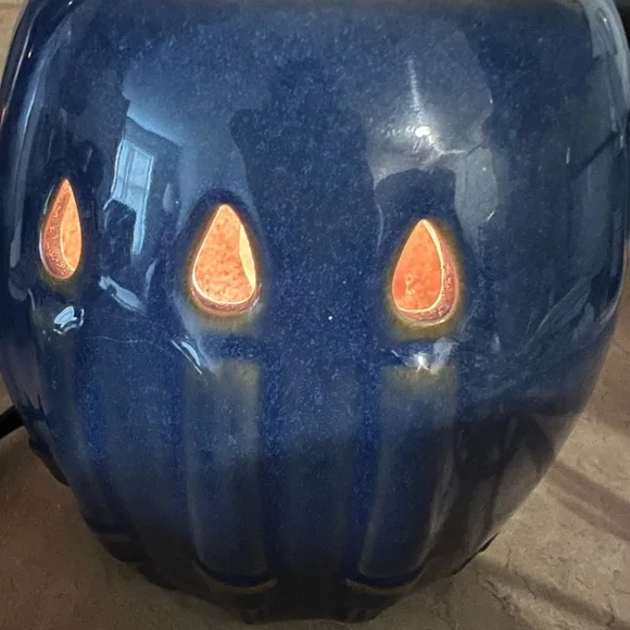 Blue Ceramic Candle Holder - Picture 2 of 6